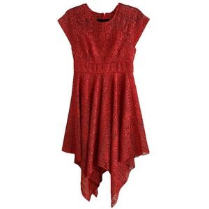 Maeve Anthropology Prima Lace Handkerchief Dress Women's 2 Boho Chic